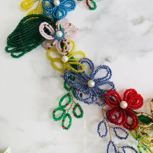 Beaded Floral Wreath