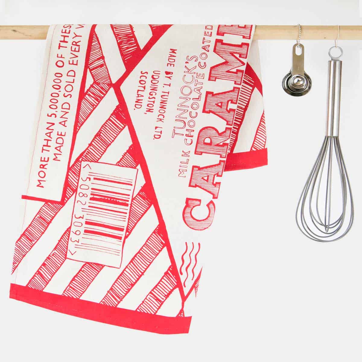 Tunnock's Caramel Wafer Wrapper Tea Towel - ad&i