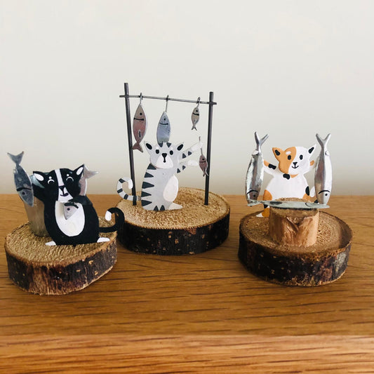 Cats Fish Mongers on Plinths - ad&i