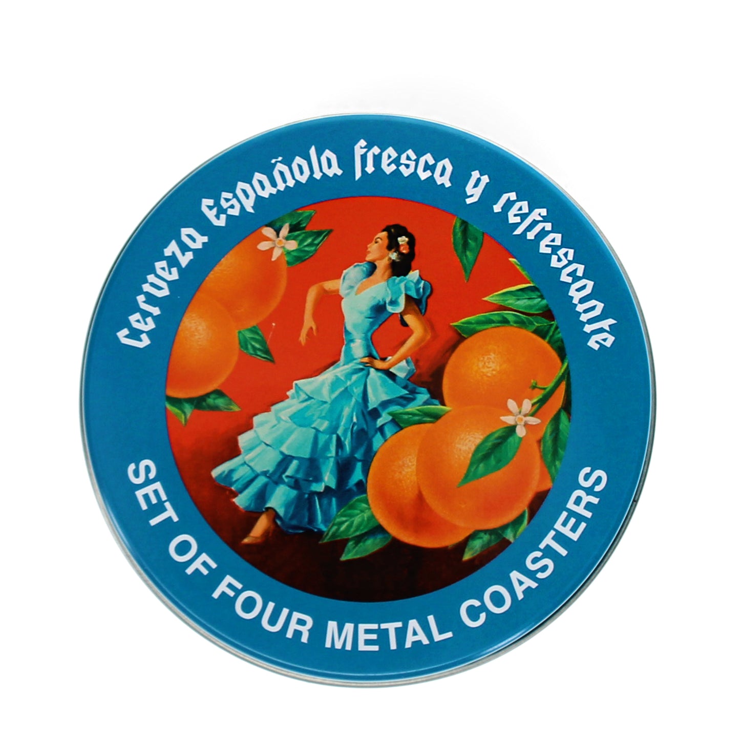 Cerveza Española Metal Coasters - Set of Four - ad&i
