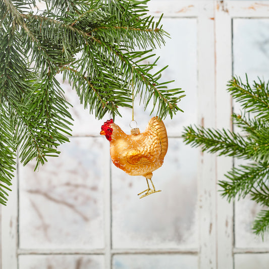 Chicken Shaped Christmas Tree Bauble - ad&i