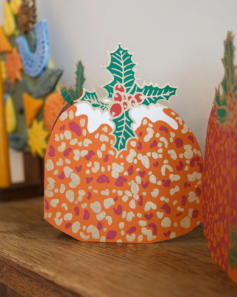 Christmas Puddings Concertina Garland - ad&i