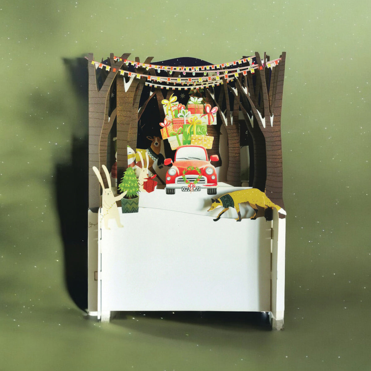Driving Home for Christmas 3D Pop Up Card