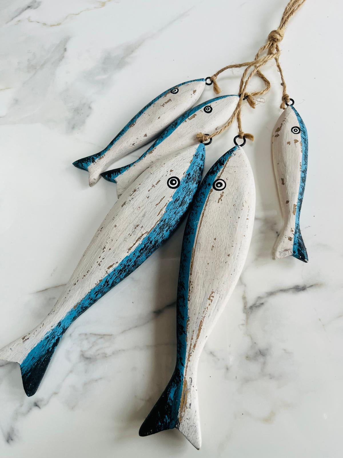 Five Fish Hanging on a Rope Decoration - ad&i