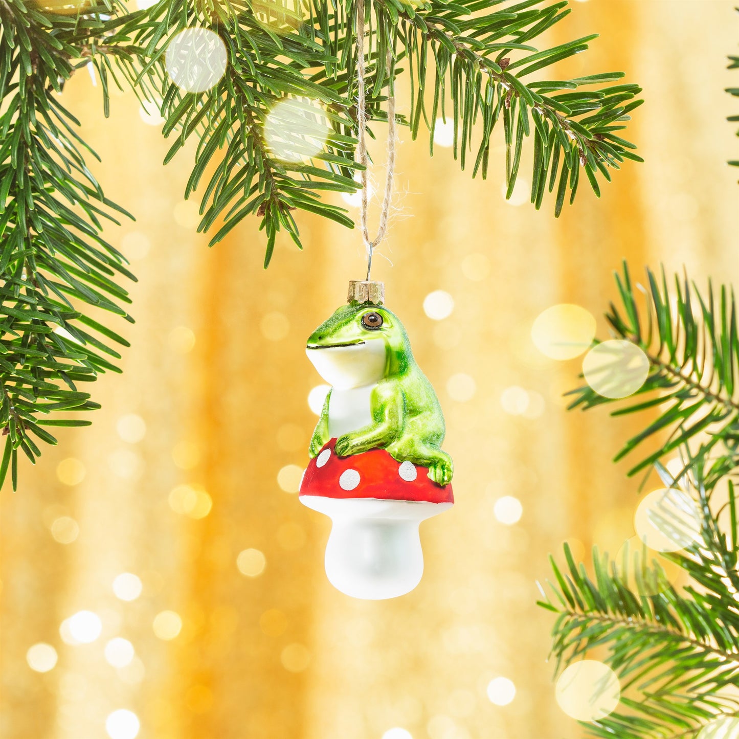 Frog On A Mushroom Christmas Tree Bauble - ad&i