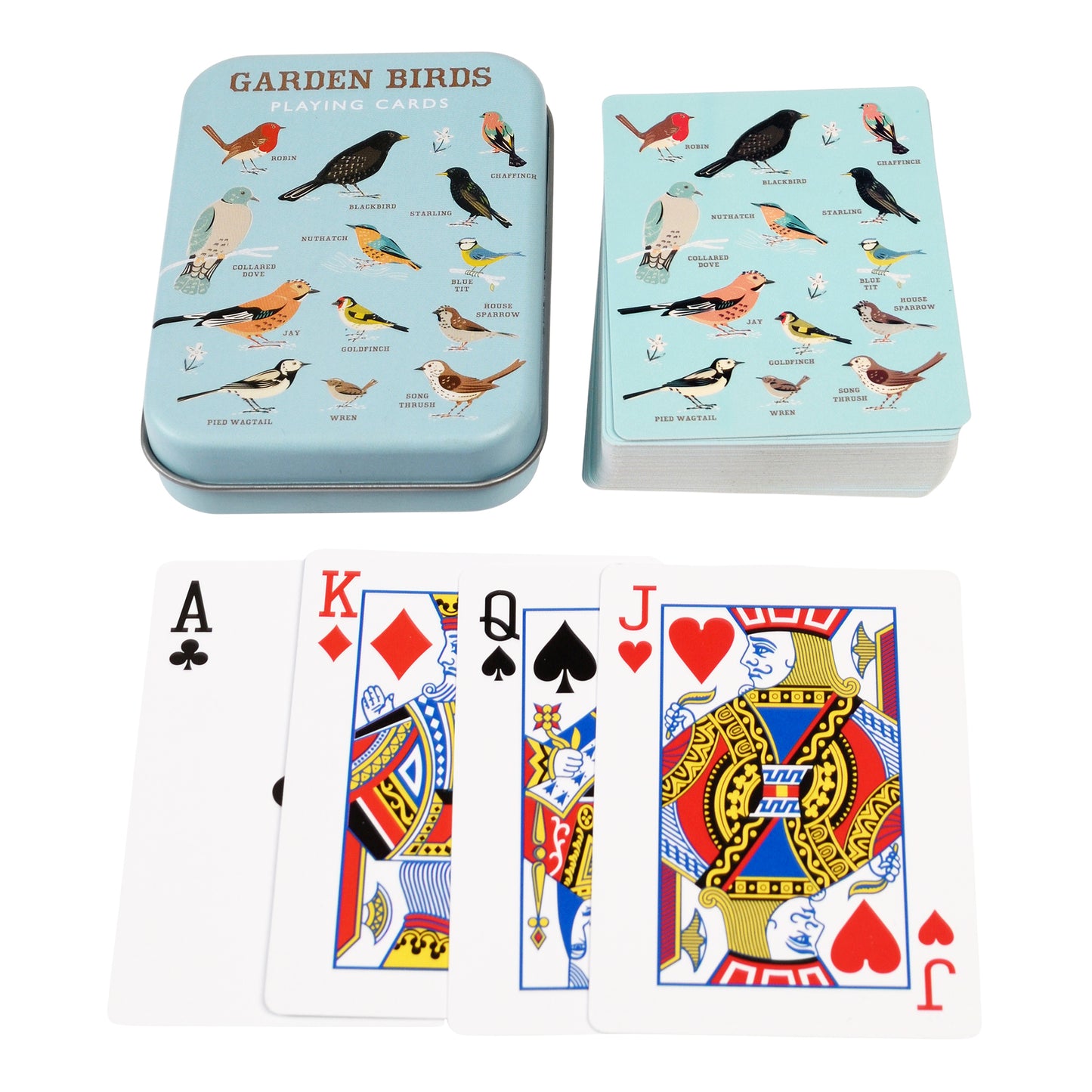 Garden Birds Playing Cards in a Tin - ad&i