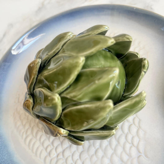 Green Ceramic Artichoke Ornament