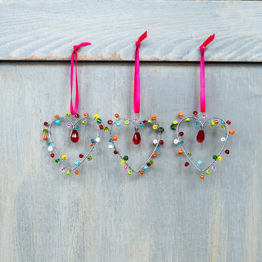 Heart Handmade Beaded Decoration - ad&i