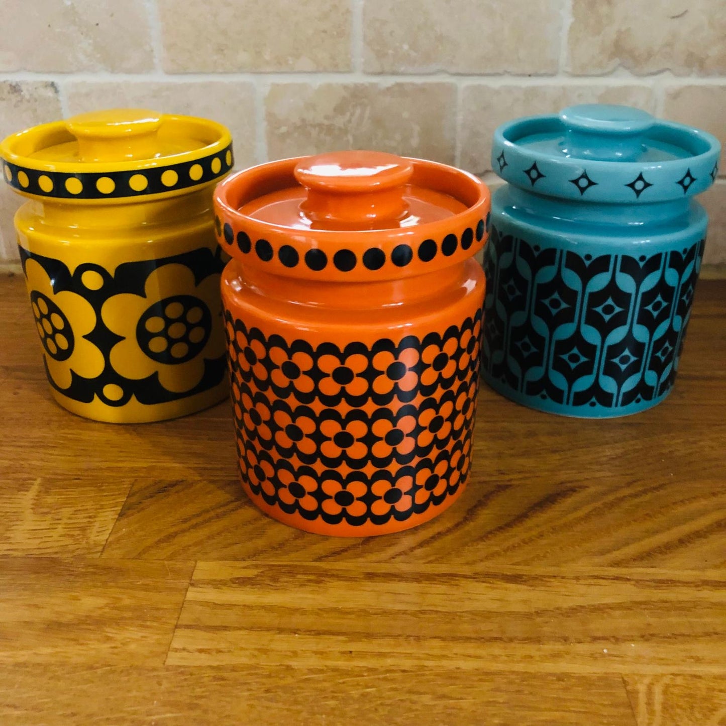 Magpie x Hornsea Orange Repeat Flower Mini Jar - ad&i