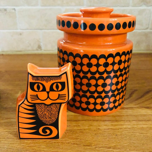 Magpie x Hornsea Orange Repeat Flower Mini Jar - ad&i