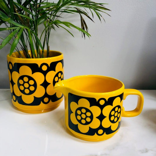 Magpie x Hornsea Jug Yellow Geo Flower - ad&i