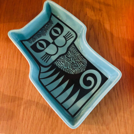 Magpie x Hornsea Teal Cat Trinket Dish - ad&i