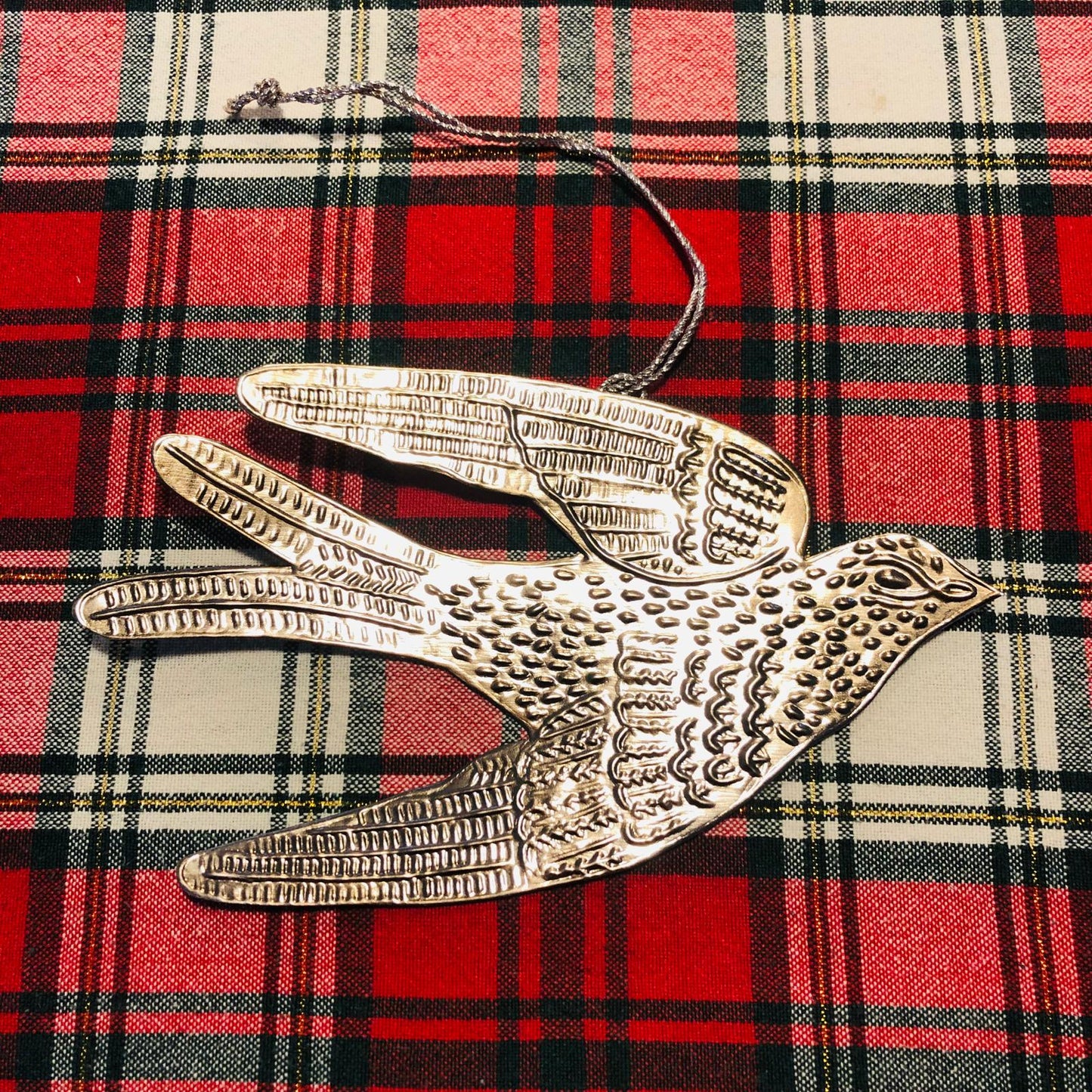 Pressed Silver Decorative Hanging Swallow Bird - ad&i