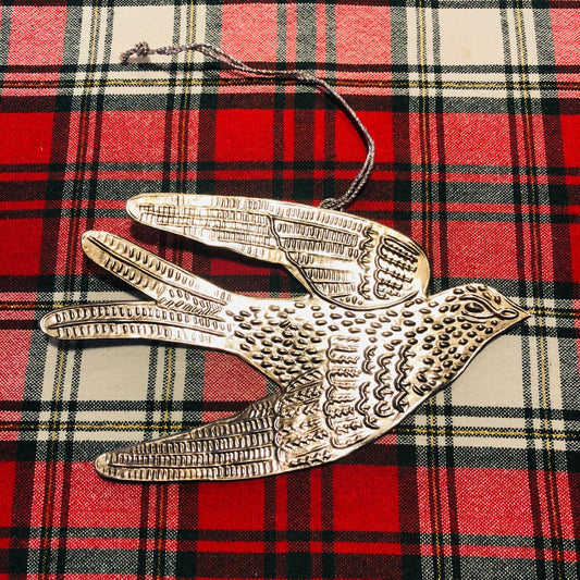 Pressed Silver Decorative Hanging Swallow Bird - ad&i