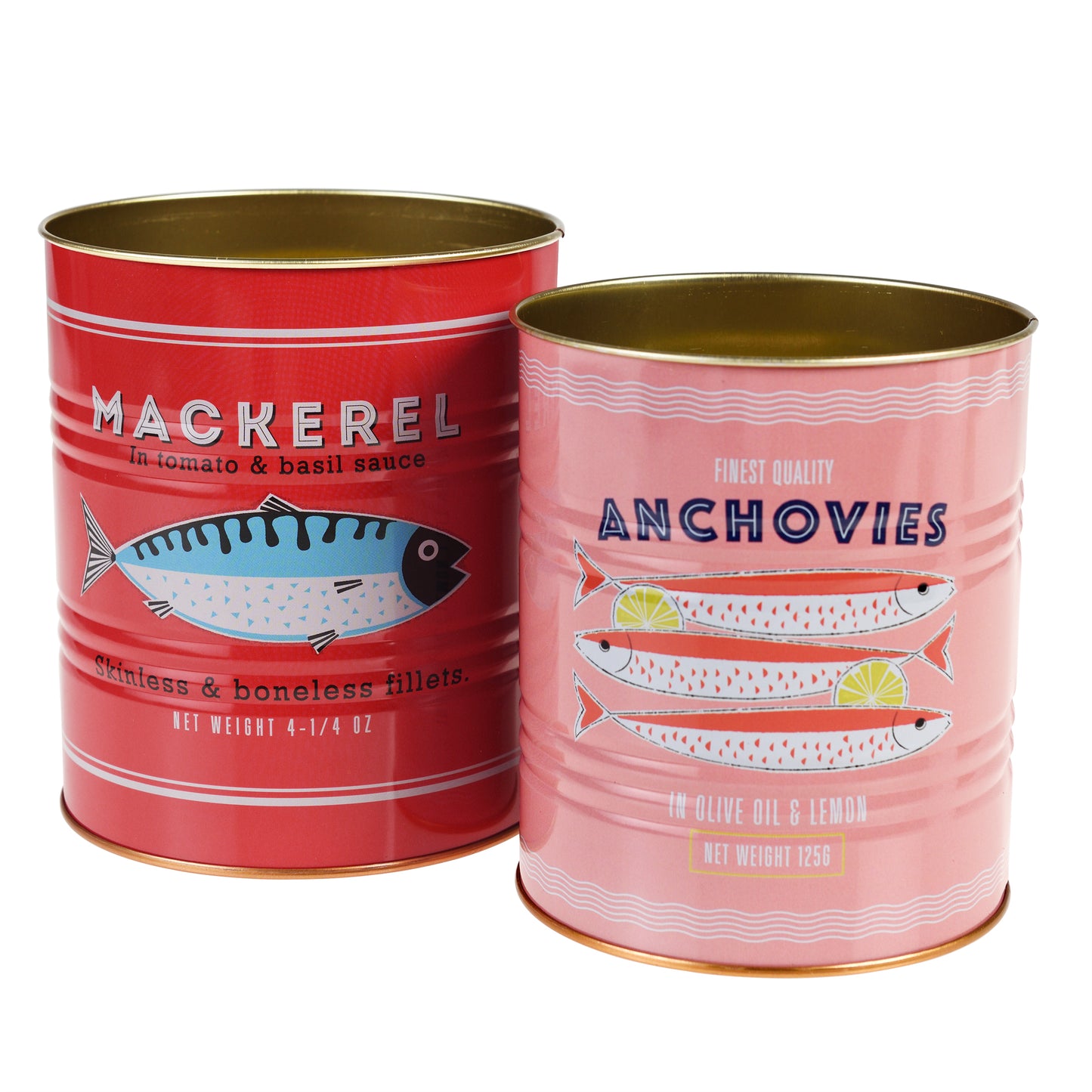Set Of Two Fish Storage Tins - ad&i