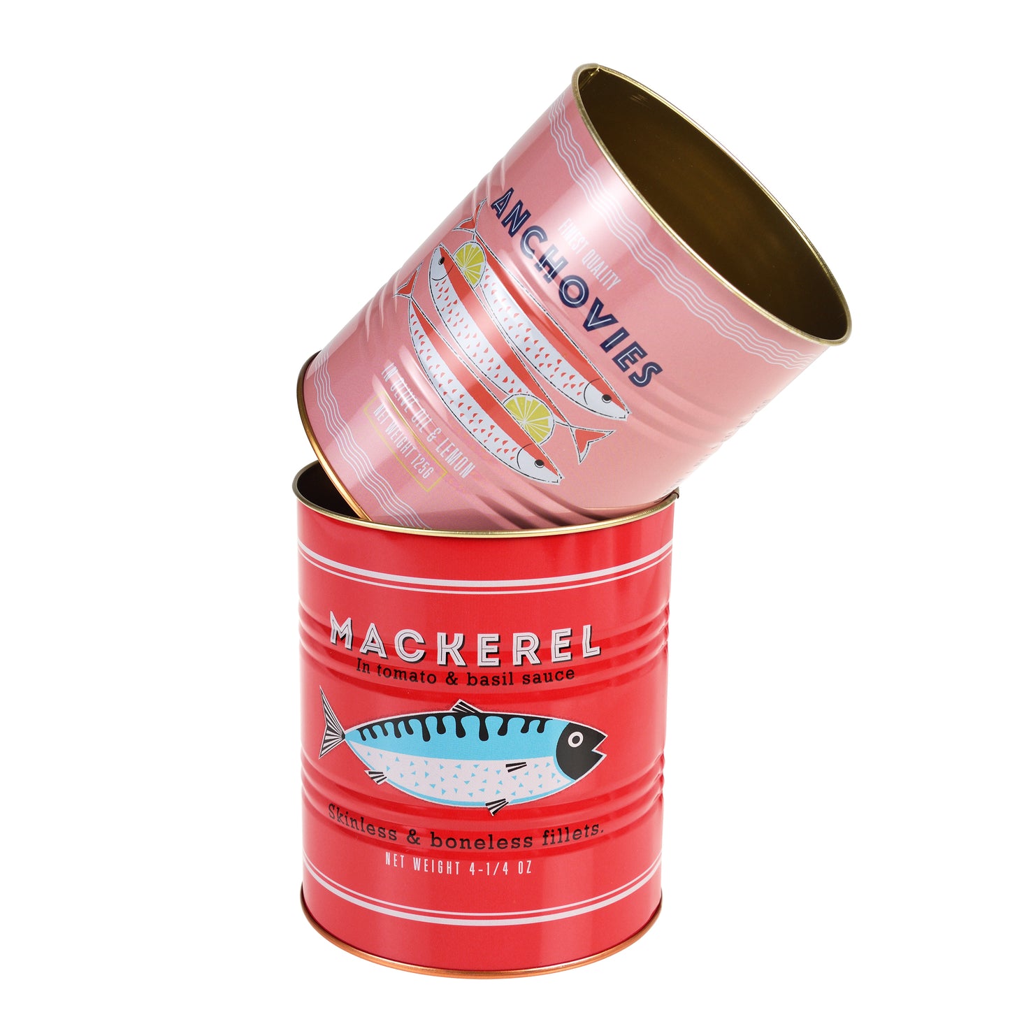 Set Of Two Fish Storage Tins - ad&i