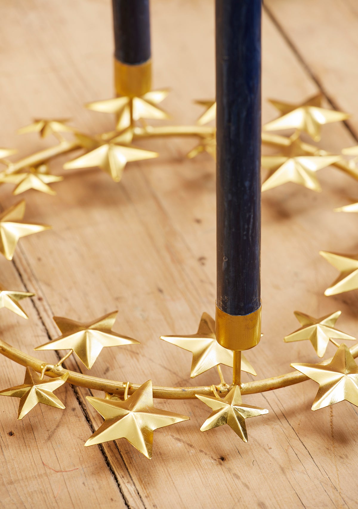 Star Metal Wreath Candlestick Table Centre
