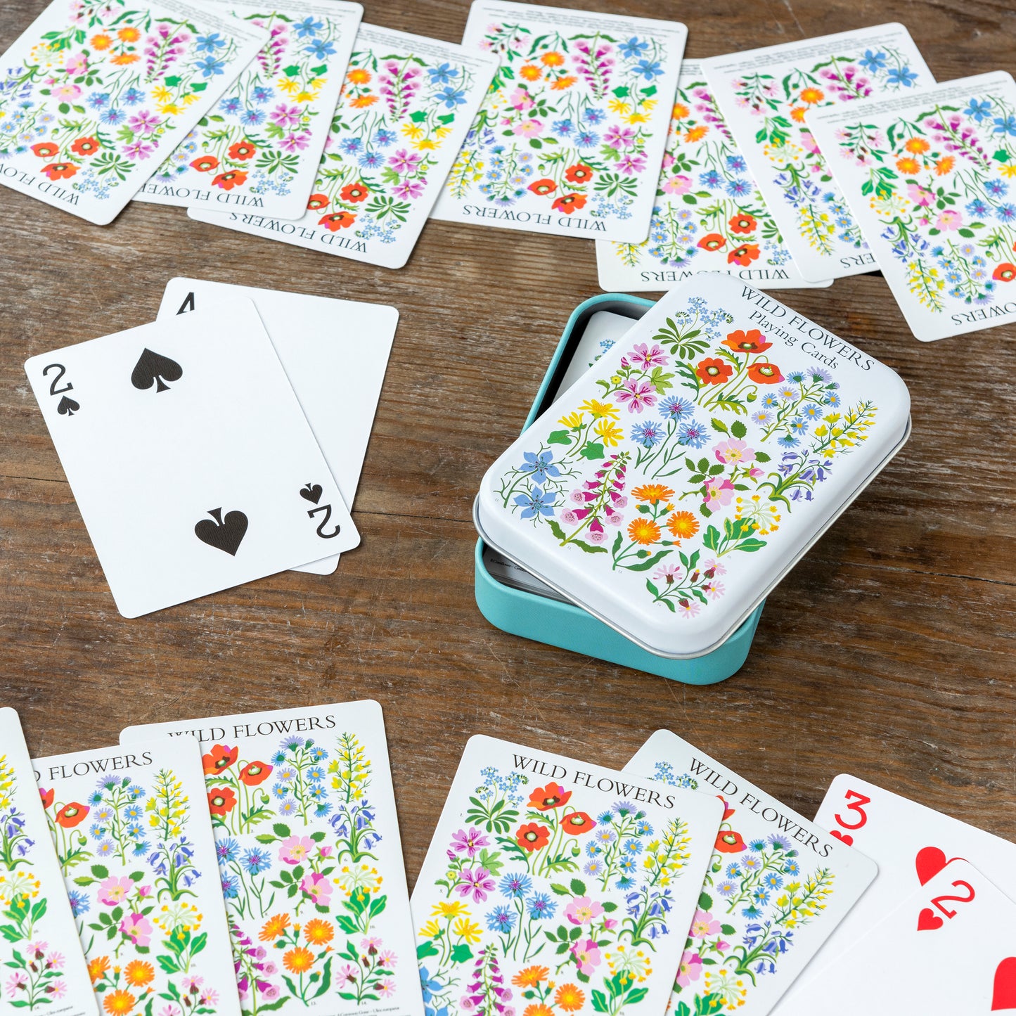 Wild Flowers Playing Cards in a Tin - ad&i