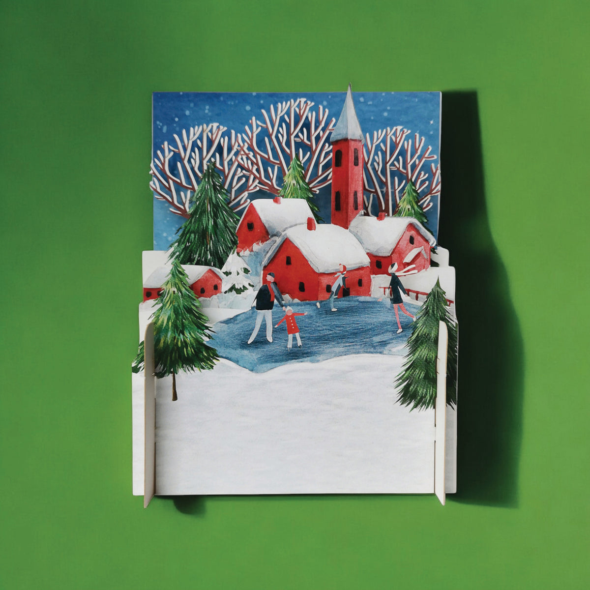 Winter Skating 3D Pop Up Christmas Card
