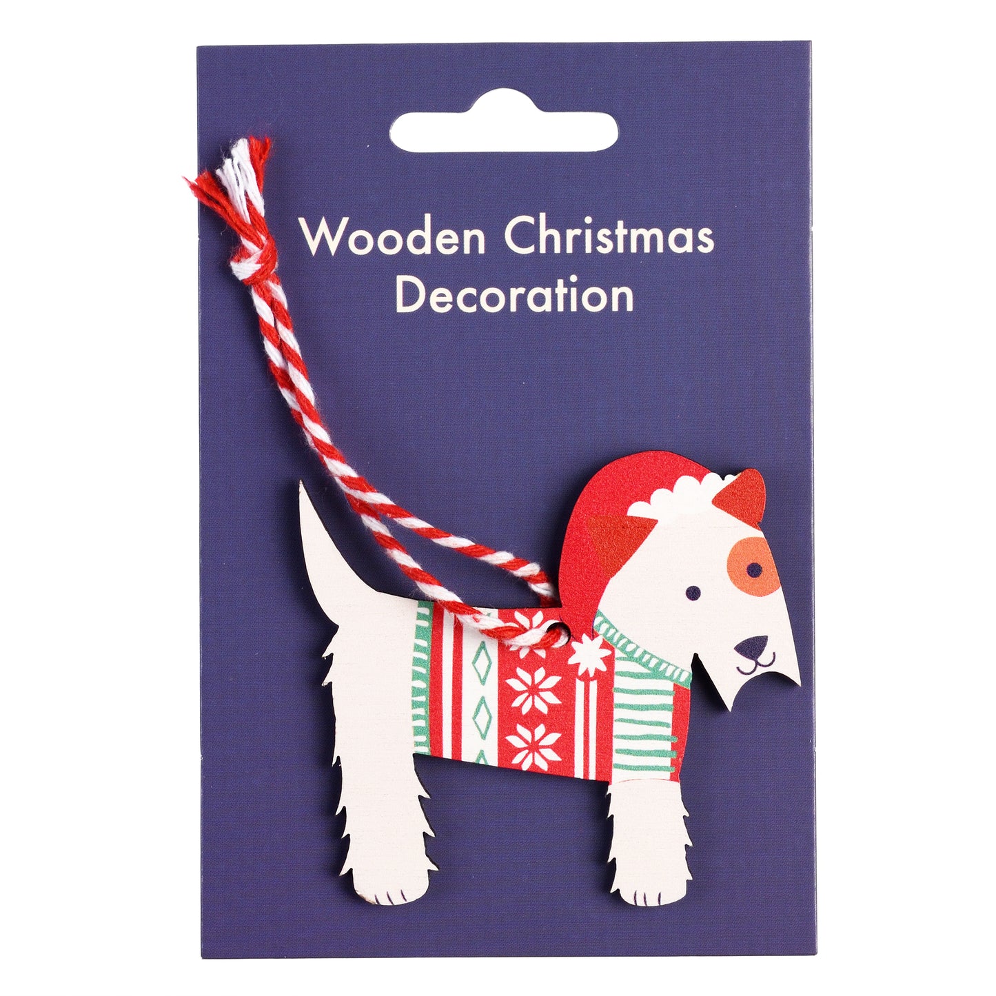 Wooden Hanging Christmas Decoration - Scottie dog - ad&i