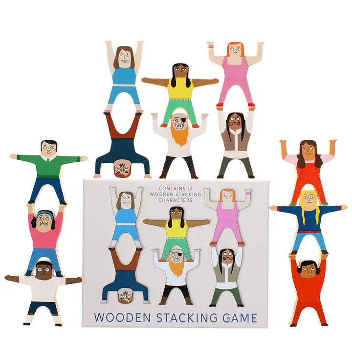 Wooden Stacking Characters Game
