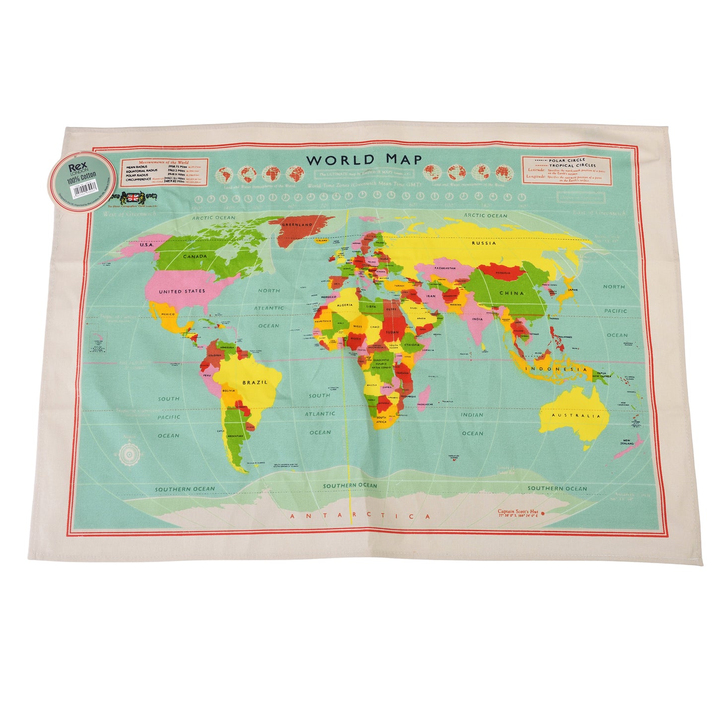 World Map Tea Towel - ad&i