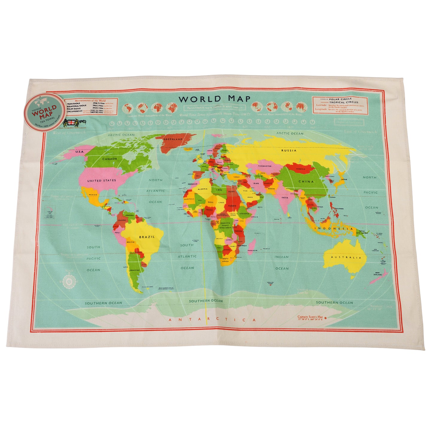 World Map Tea Towel - ad&i