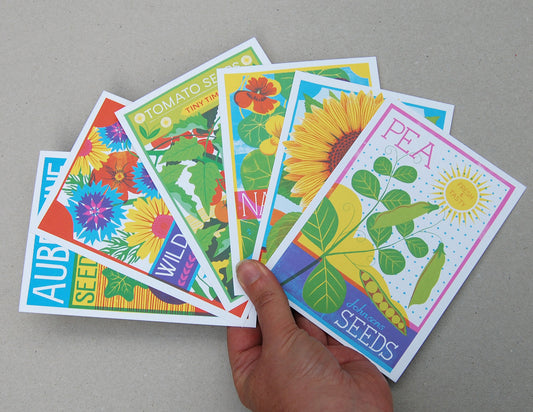 Seed Packets A6 Postcard Pack by Printer Johnson-ad&i