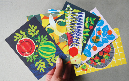 Fruit Salad A6 Postcard Pack by Printer Johnson - ad&i