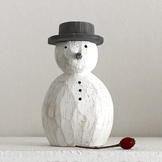 Wooden Round Snowman Christmas Decoration-ad&i