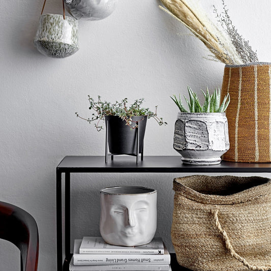 Black Metal Planters Set of Two - ad&i