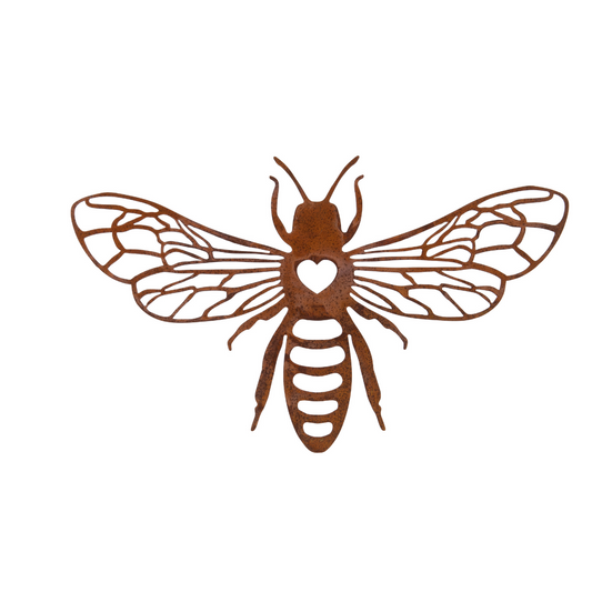 Bee Rusty Metal Wall Plaque - ad&i