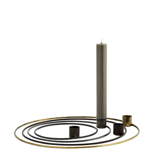 Round Iron Candlestick Holder-ad&i