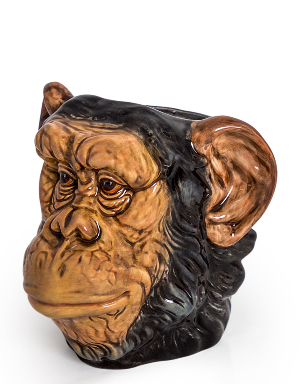 Ceramic Chimpanzee Head Vase Jar - ad&i