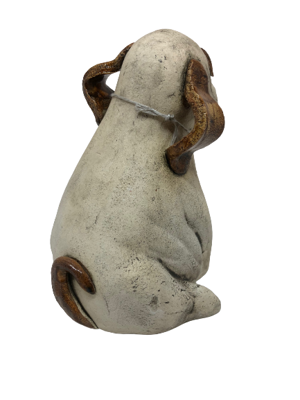 Ceramic Labrador Puppy Dog with Messaging Wooden Heart - ad&i