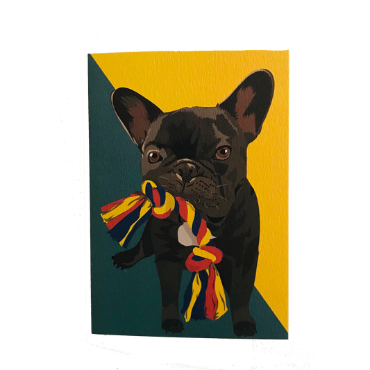 Ronnie French Bulldog Greeting Card - ad&i