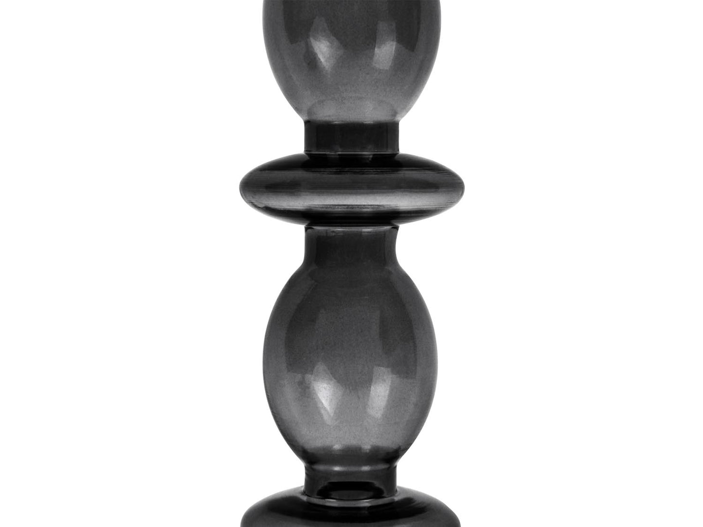 Black Bubbles Glass Candlestick Holder - ad&i
