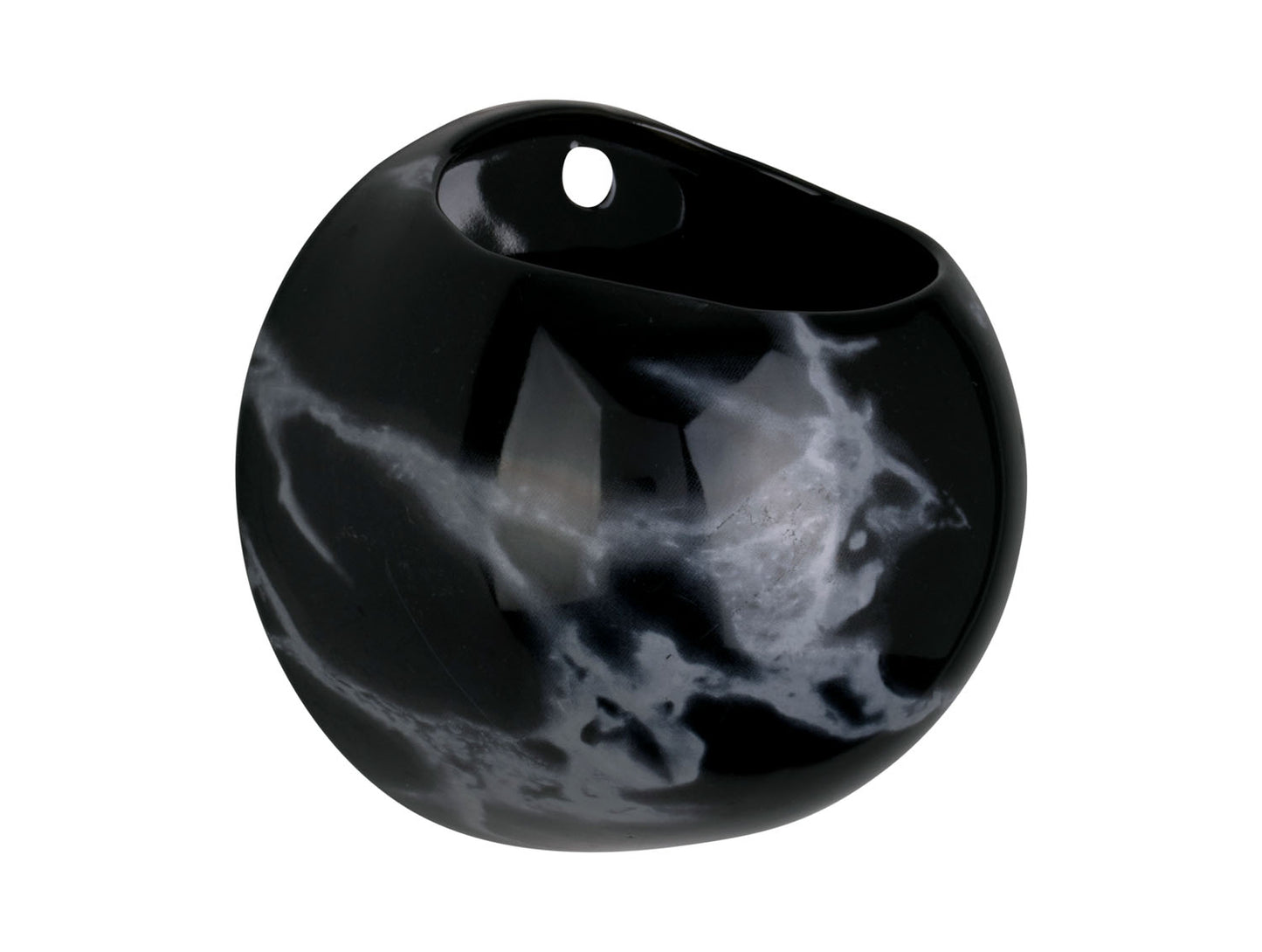 Marble Effect Globe Wall Ceramic Plant Pot - ad&i