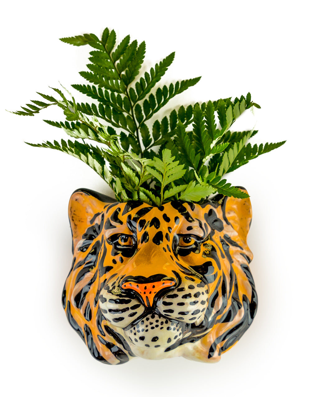 tiger head plant pot Ceramic Tiger Head Wall Sconce Vase | Ceramic Wall Plant Pot | Gift