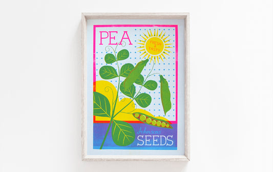Pea Seeds A4 Risograph Print by Printer Johnson - ad&i