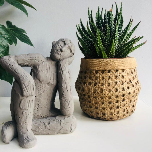Cement Basket Effect Planter-ad&i