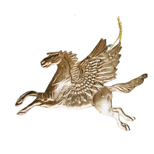 Pressed Gold Decorative Hanging Pegasus - ad&i