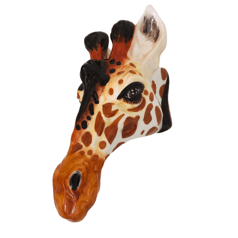 Ceramic Giraffe Head Wall Sconce Vase - ad&i