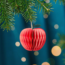 Load image into Gallery viewer, Apple Honeycomb Paper Hanging Decoration - ad&amp;i