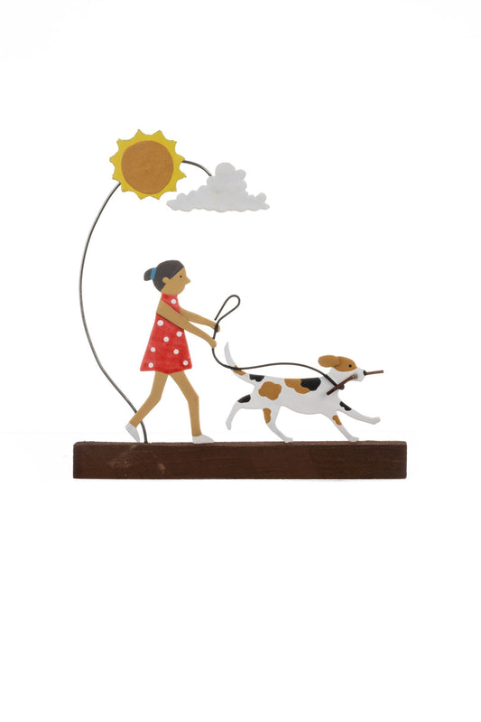 Beach Walk in Sunshine – Handcrafted Freestanding Metal Decoration - ad&i