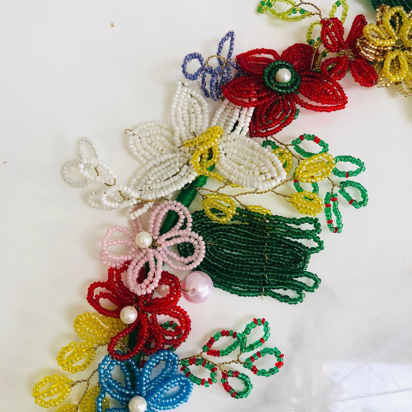 Beaded Floral Wreath