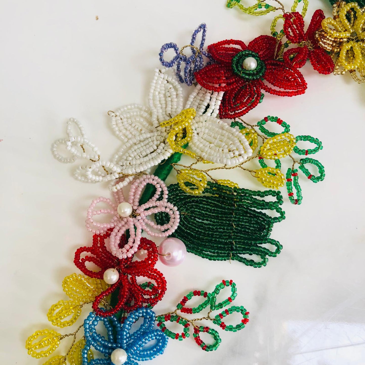 Beaded Floral Wreath