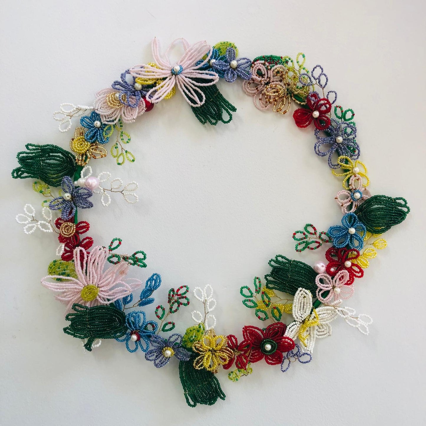 Beaded Floral Wreath