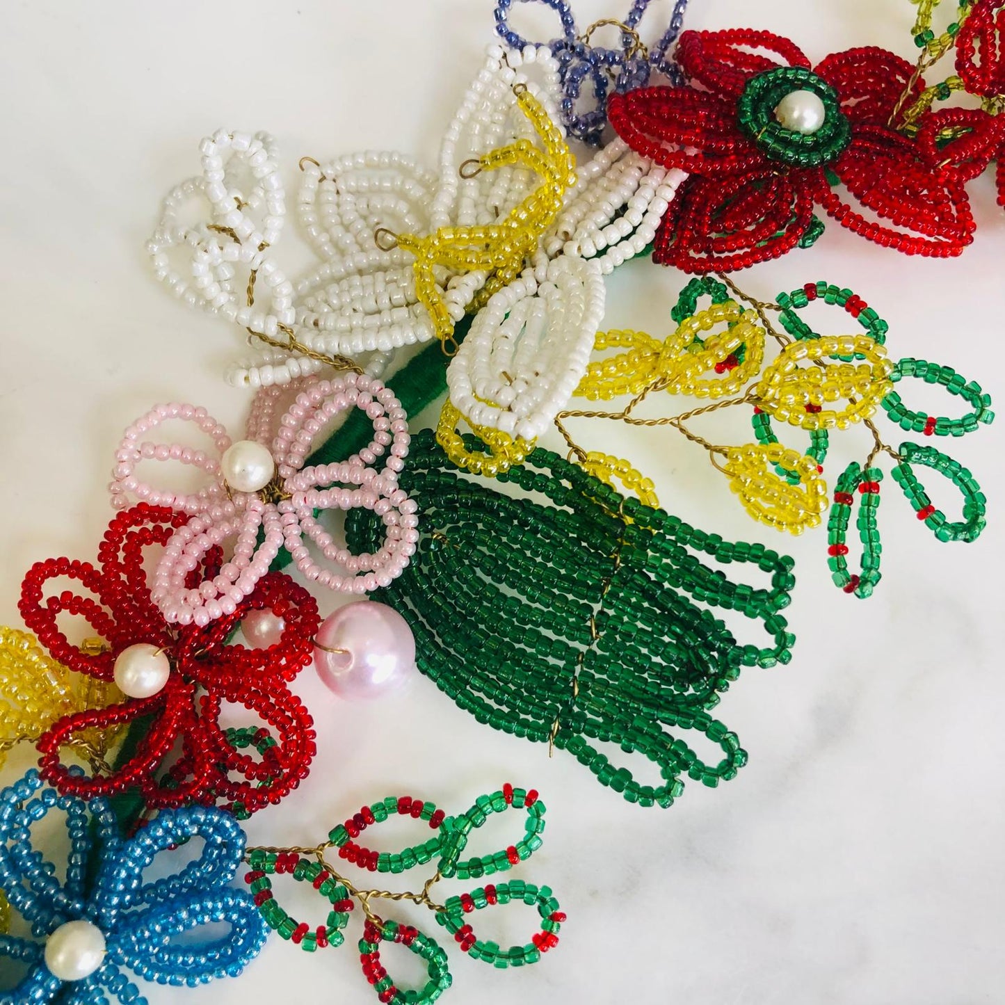 Beaded Floral Wreath