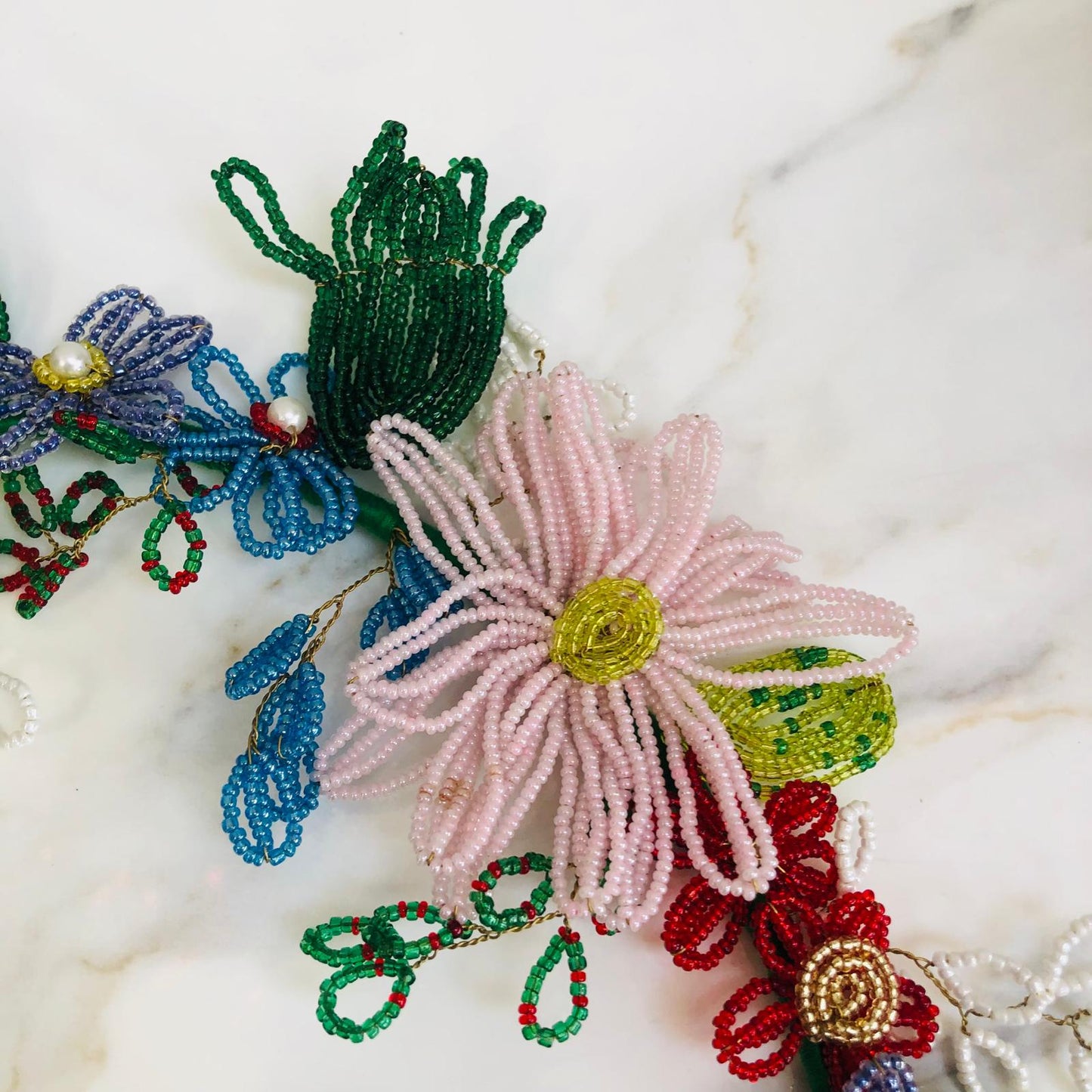 Beaded Floral Wreath